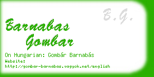 barnabas gombar business card