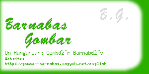 barnabas gombar business card